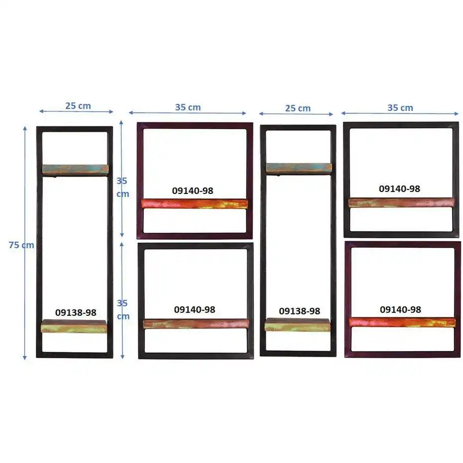 Wandregal-Set, 6-teilig - HomeDesign Knaus