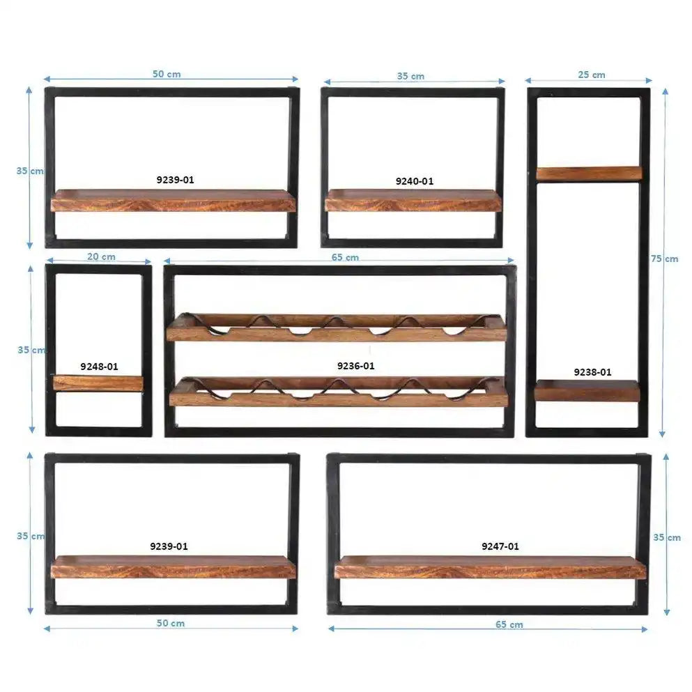 Wandregal-Set, 7-teilig - HomeDesign Knaus