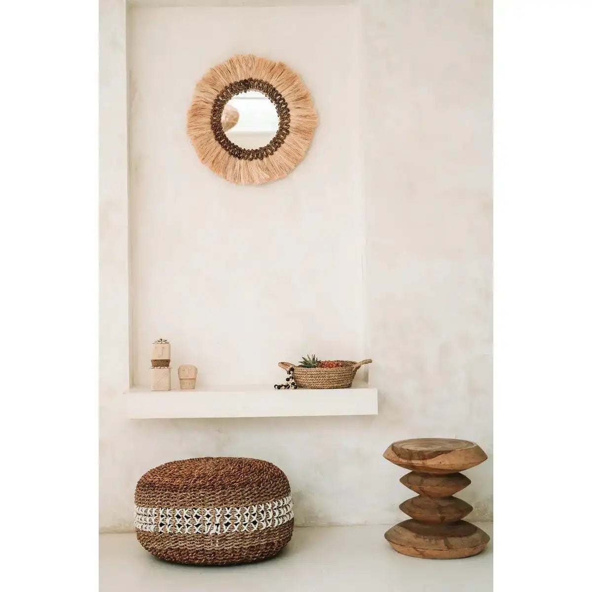 Wandspiegel Mowgli-Spiegel Natur handgefertigt 60cm - HomeDesign Knaus