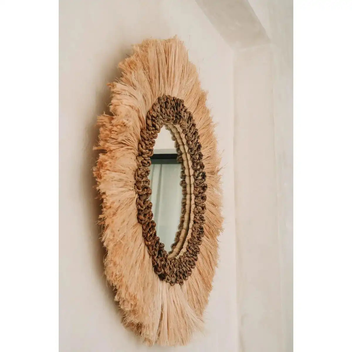 Wandspiegel Mowgli-Spiegel Natur handgefertigt 60cm - HomeDesign Knaus