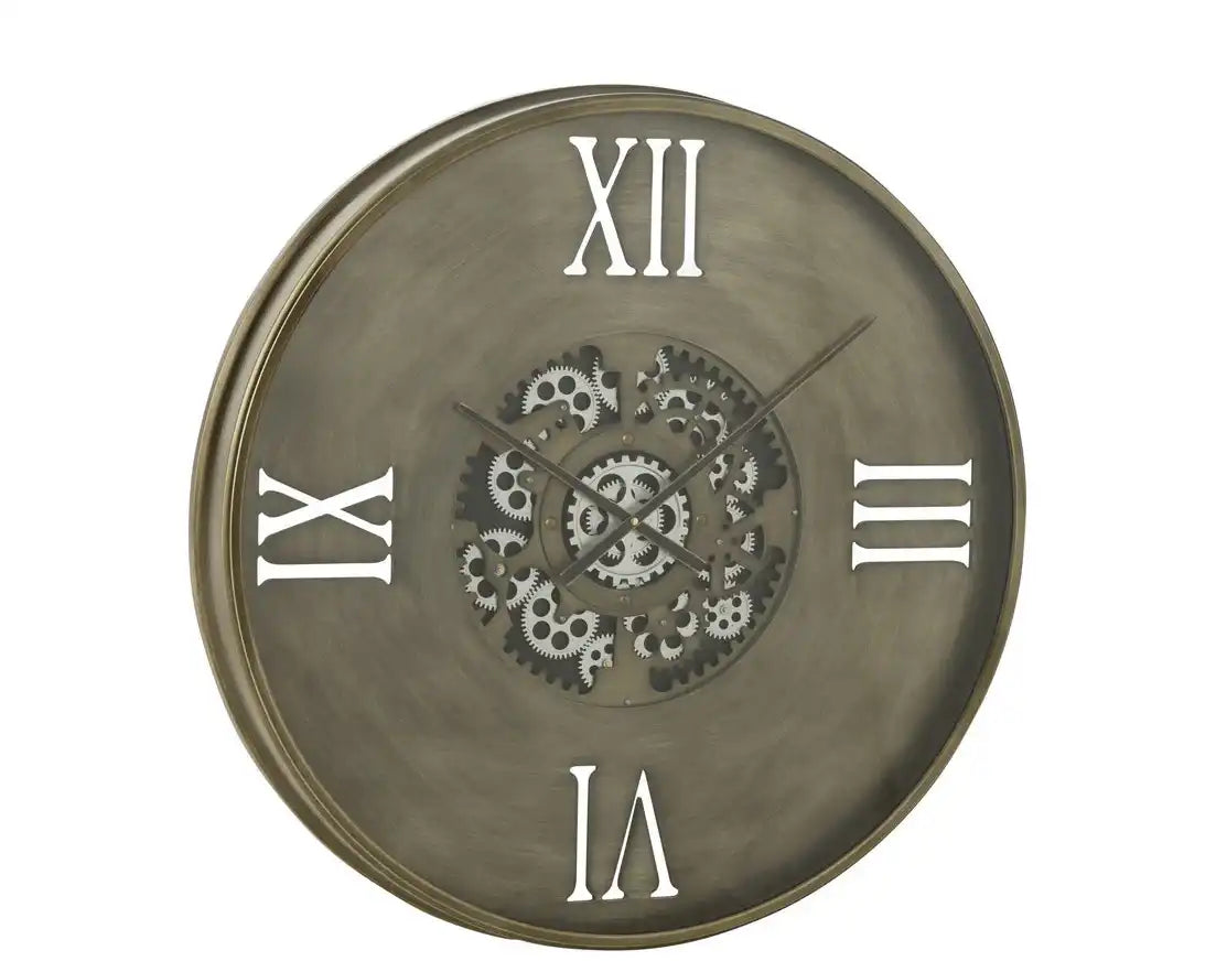 Wanduhr „Klok Roman Figuren“, Ø 80 cm, Kupfer-Metall - HomeDesign Knaus
