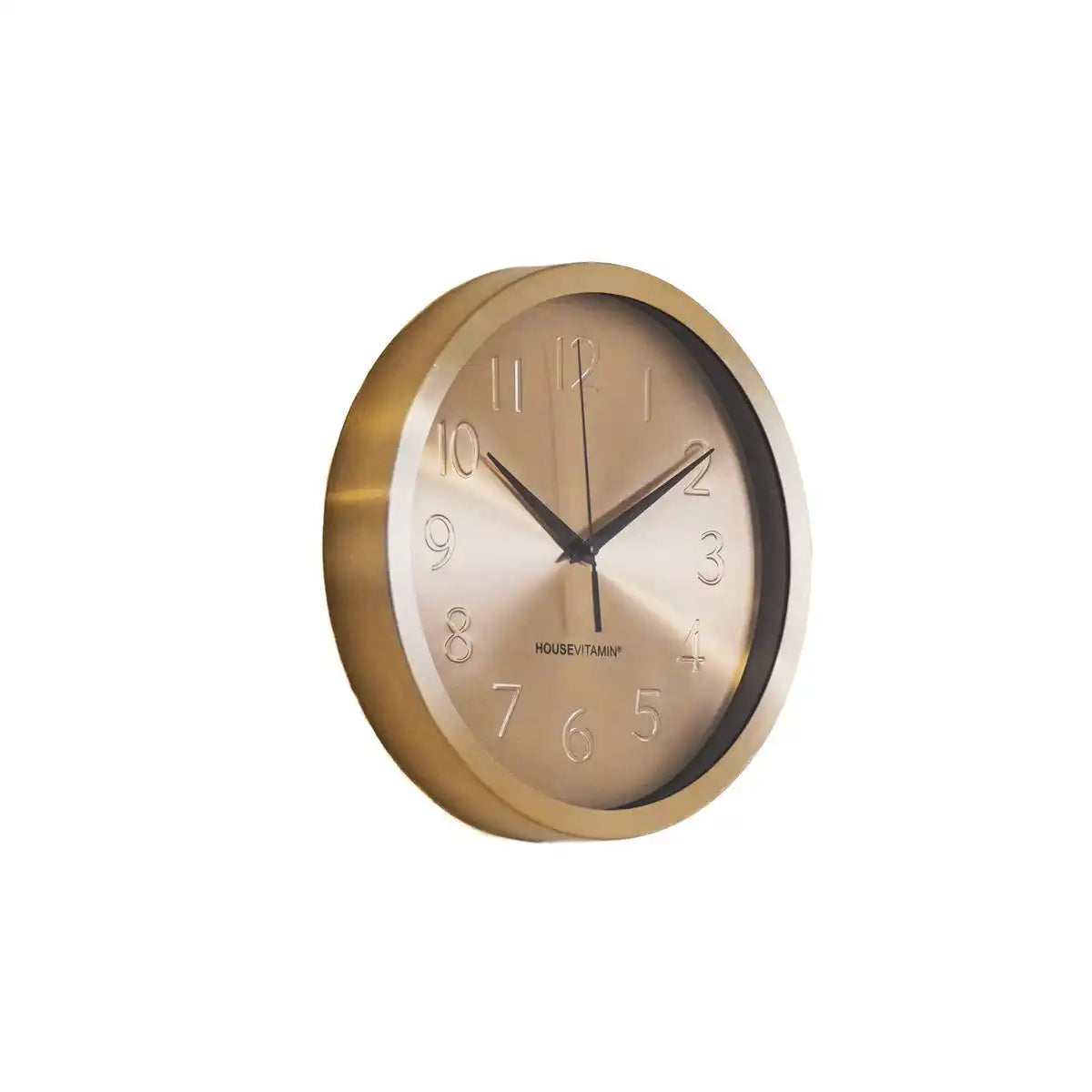 Wanduhr - Metall/Glas - Gold - 25x4,2x25cm - HomeDesign Knaus