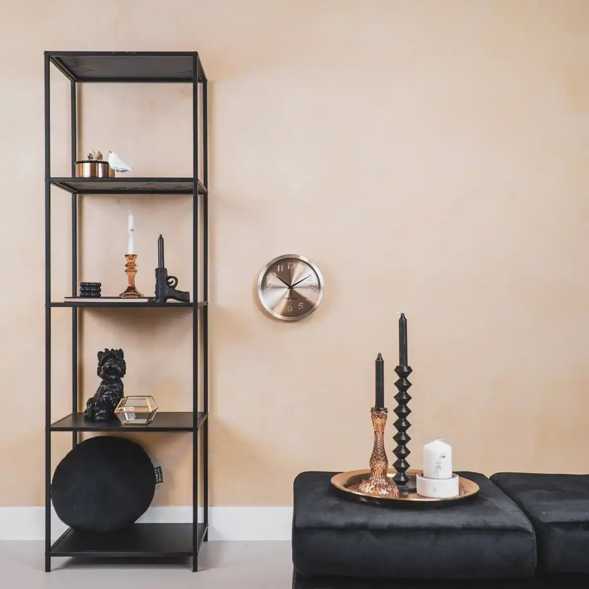 Wanduhr - Metall/Glas - Gold - 25x4,2x25cm - HomeDesign Knaus