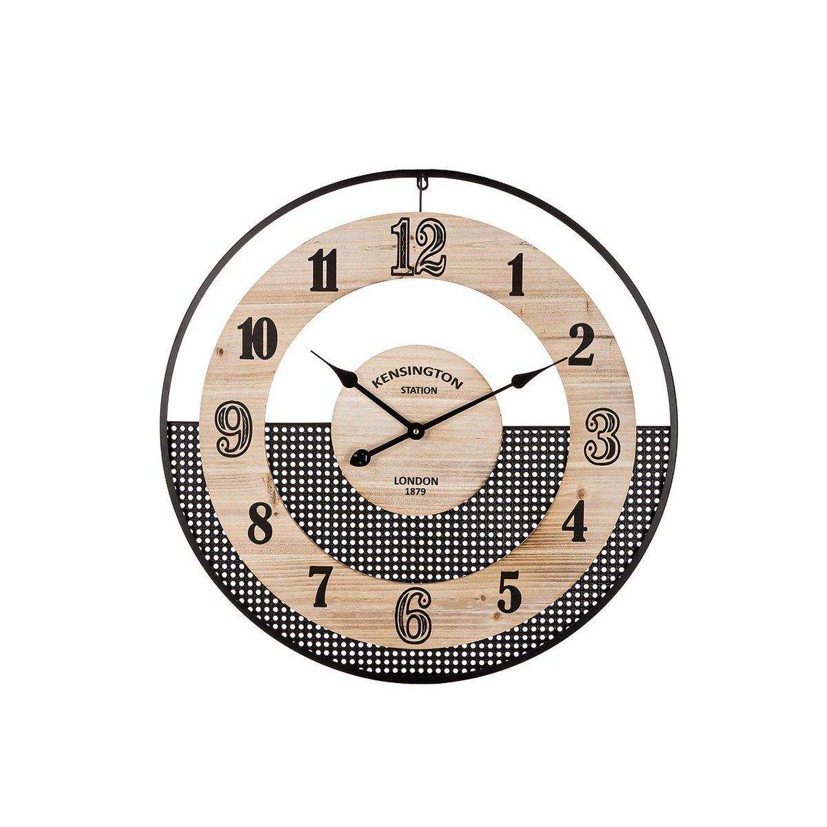 Wanduhr rund Metall Geflecht H.72 cm - HomeDesign Knaus