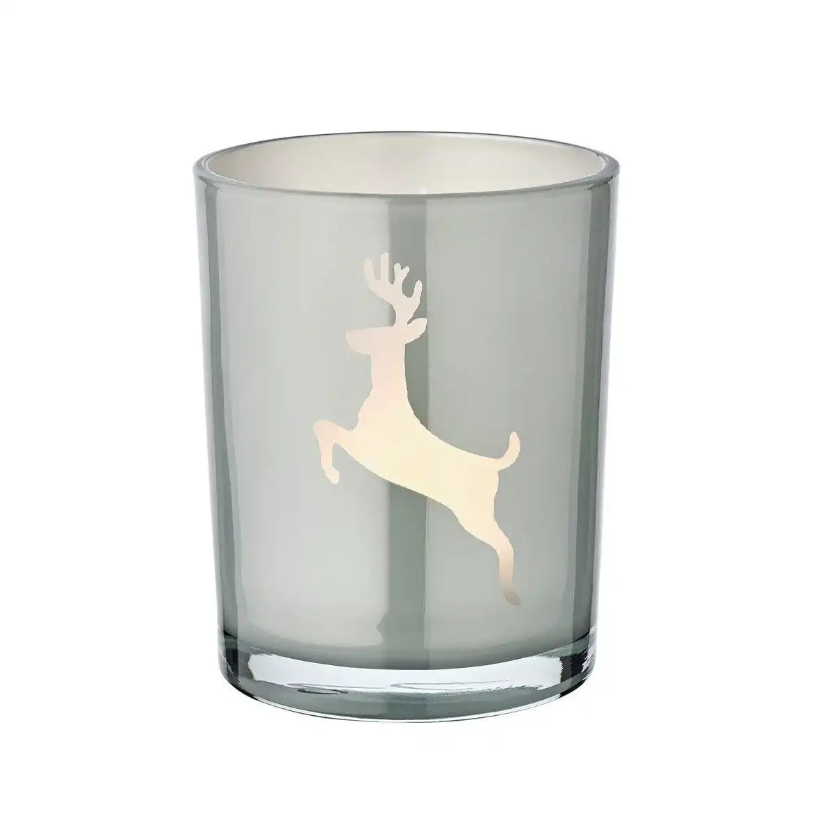 Windlicht Loki left (Höhe 13 cm) in Grau - HomeDesign Knaus