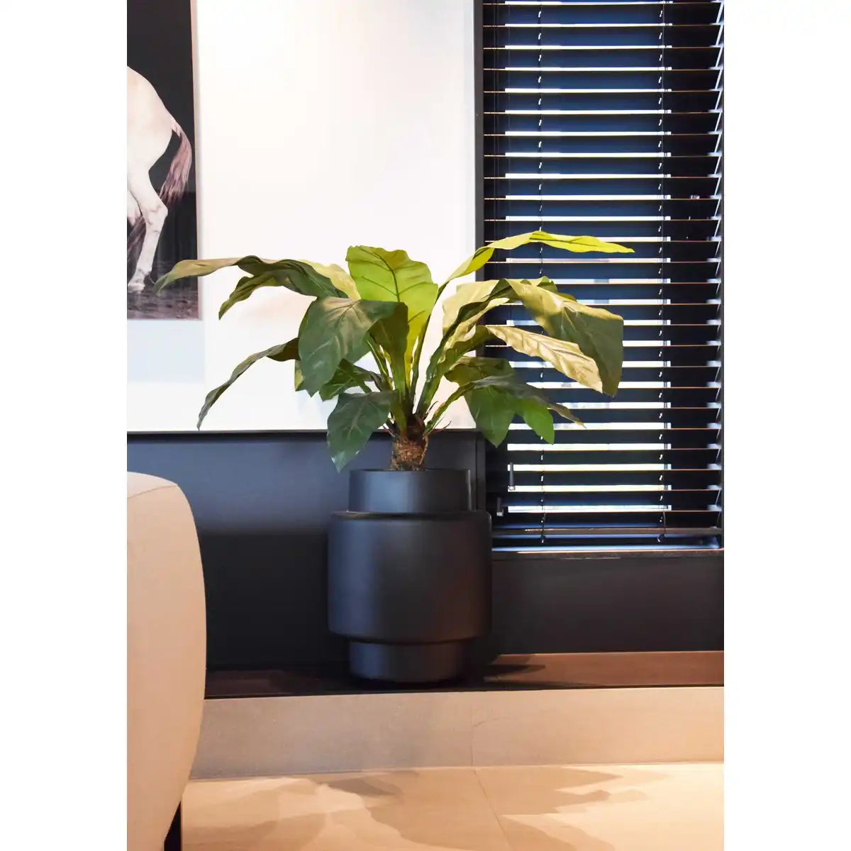 XXL Blumentopf Innen Außenbereich Pflanzentopf schwarz Pot - HomeDesign Knaus