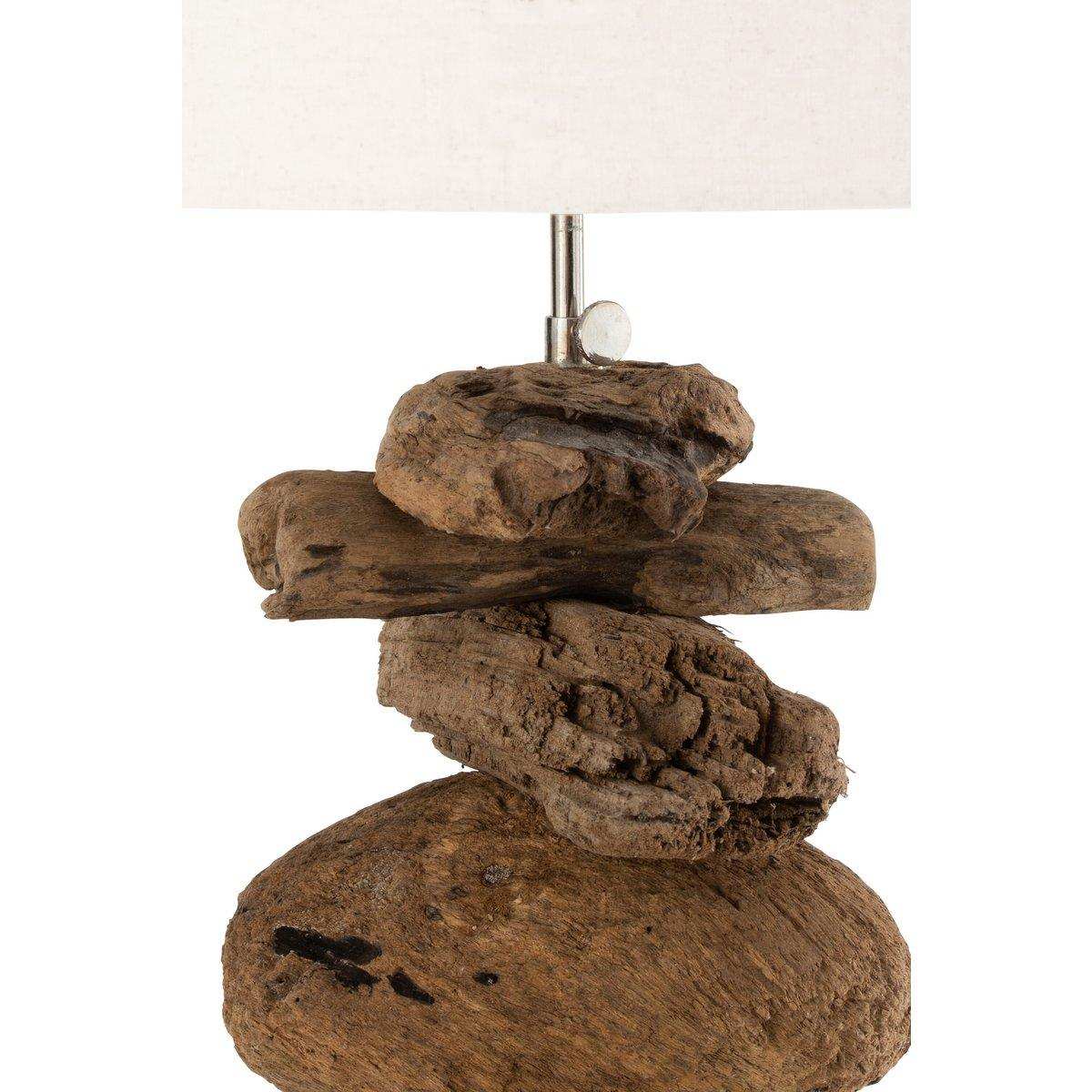XXL Stehleuchte Lampe Holz Natur/Beige 170cm - HomeDesign Knaus