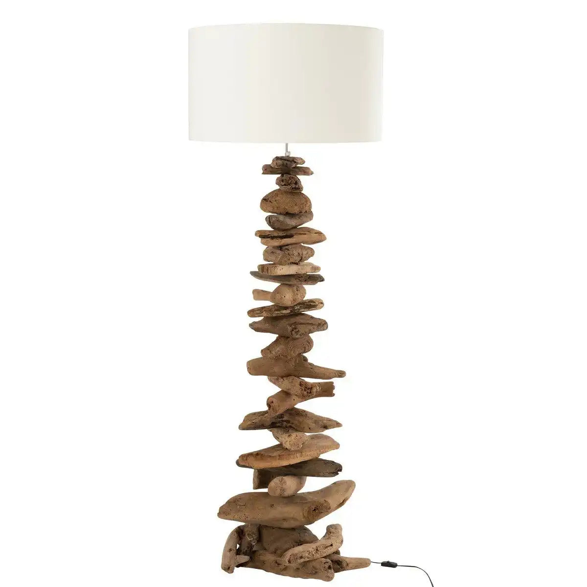 XXL Stehleuchte Lampe Holz Natur/Beige 170cm - HomeDesign Knaus