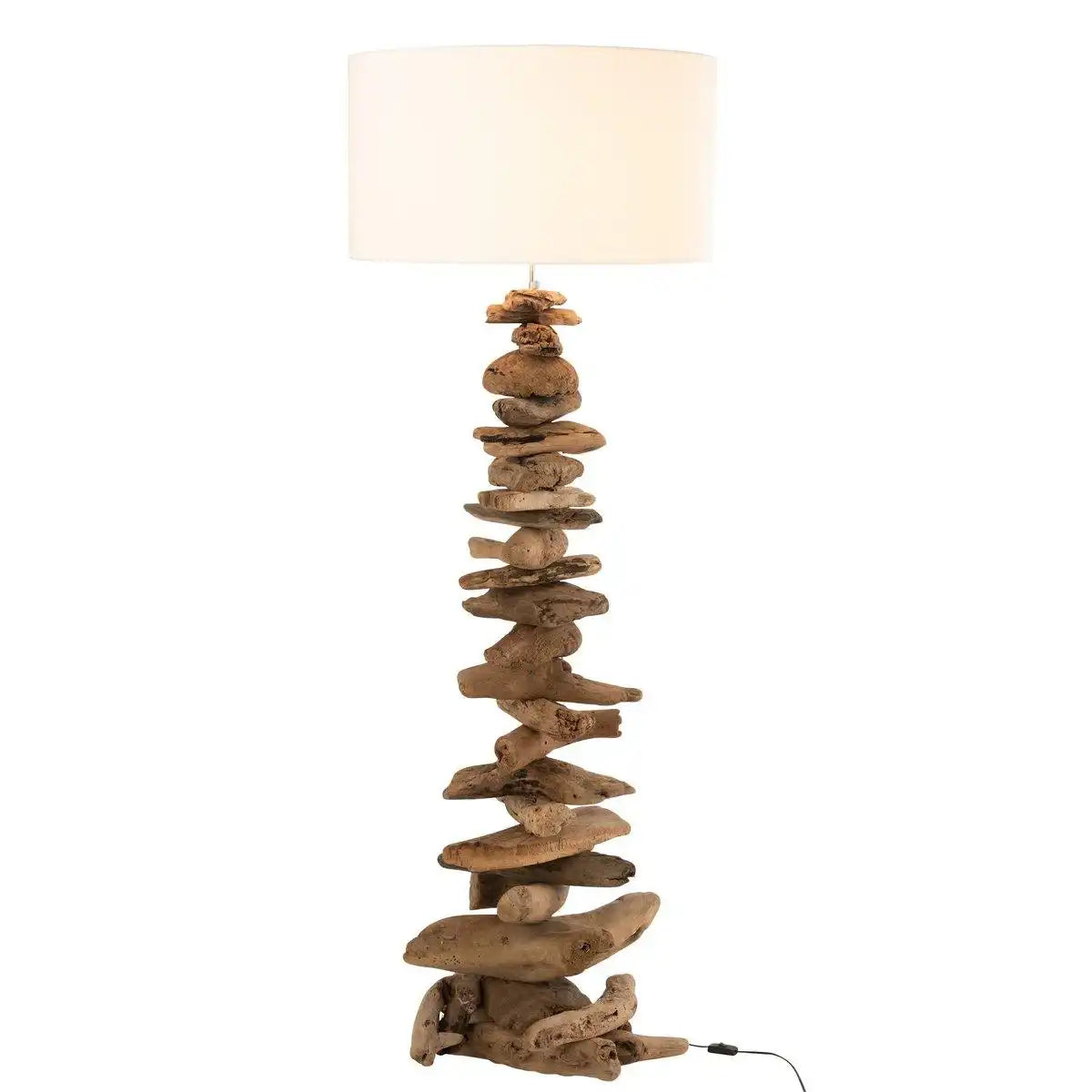 XXL Stehleuchte Lampe Holz Natur/Beige 170cm - HomeDesign Knaus