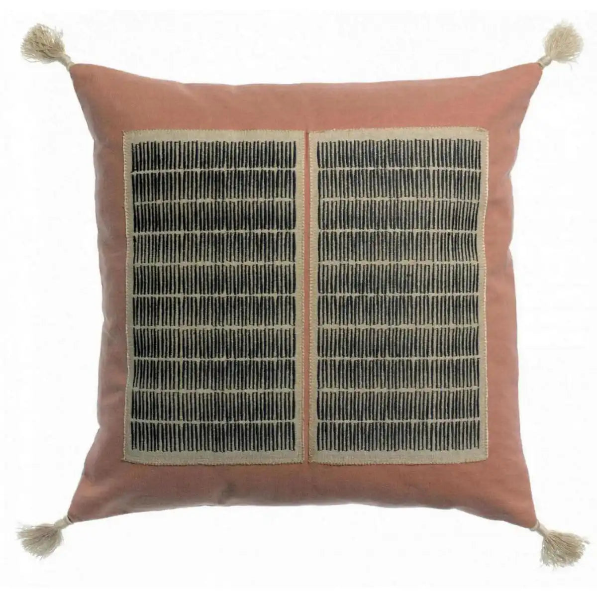 Yaël besticktes Kissen Rosenholz 45 x 45 - HomeDesign Knaus