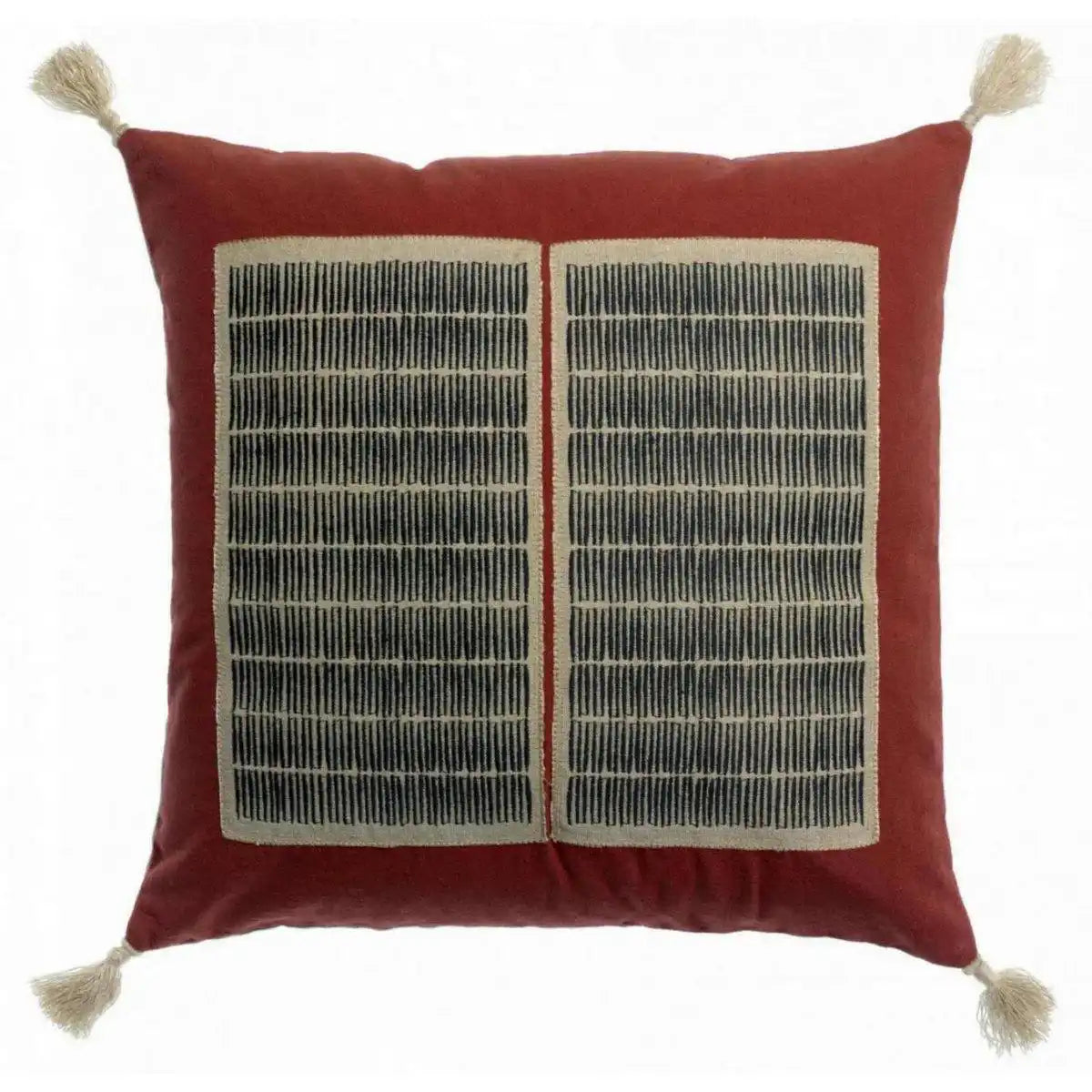 Yaël Geranium besticktes Kissen 45 x 45 - HomeDesign Knaus