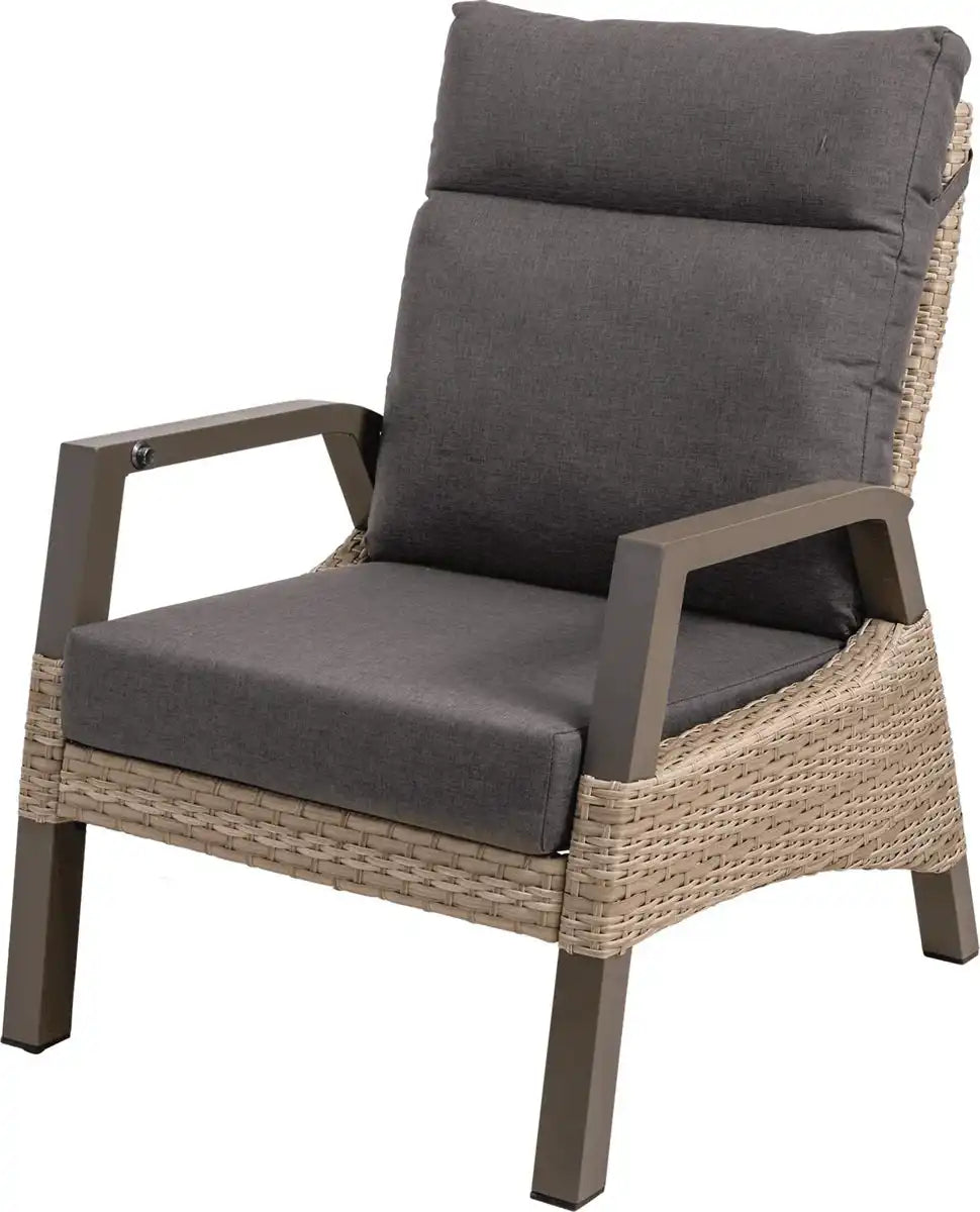 2 er Set Loungestuhl Gartensessel Gartenstuhl Treviso Mountain Rückenlehne verstellbar - HomeDesign Knaus