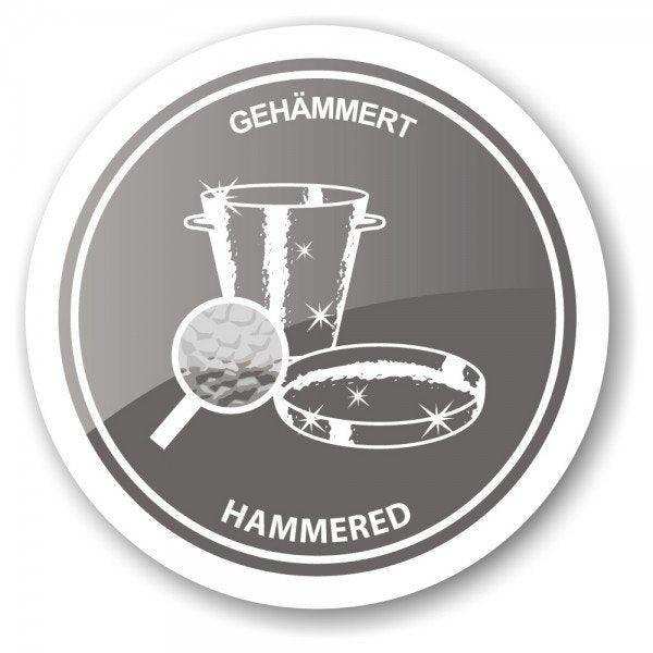 2er Set Champagnergläser Edelstahl Didi mit Ständer gehämmert - HomeDesign Knaus