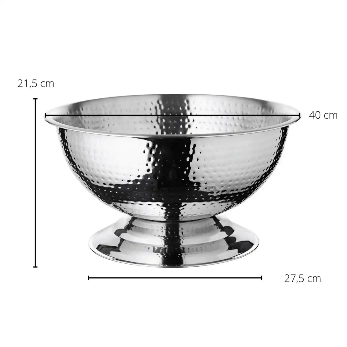 2er Set Champagnerkühler Flaschenkühler Cara gehämmert Ø 40 cm - HomeDesign Knaus
