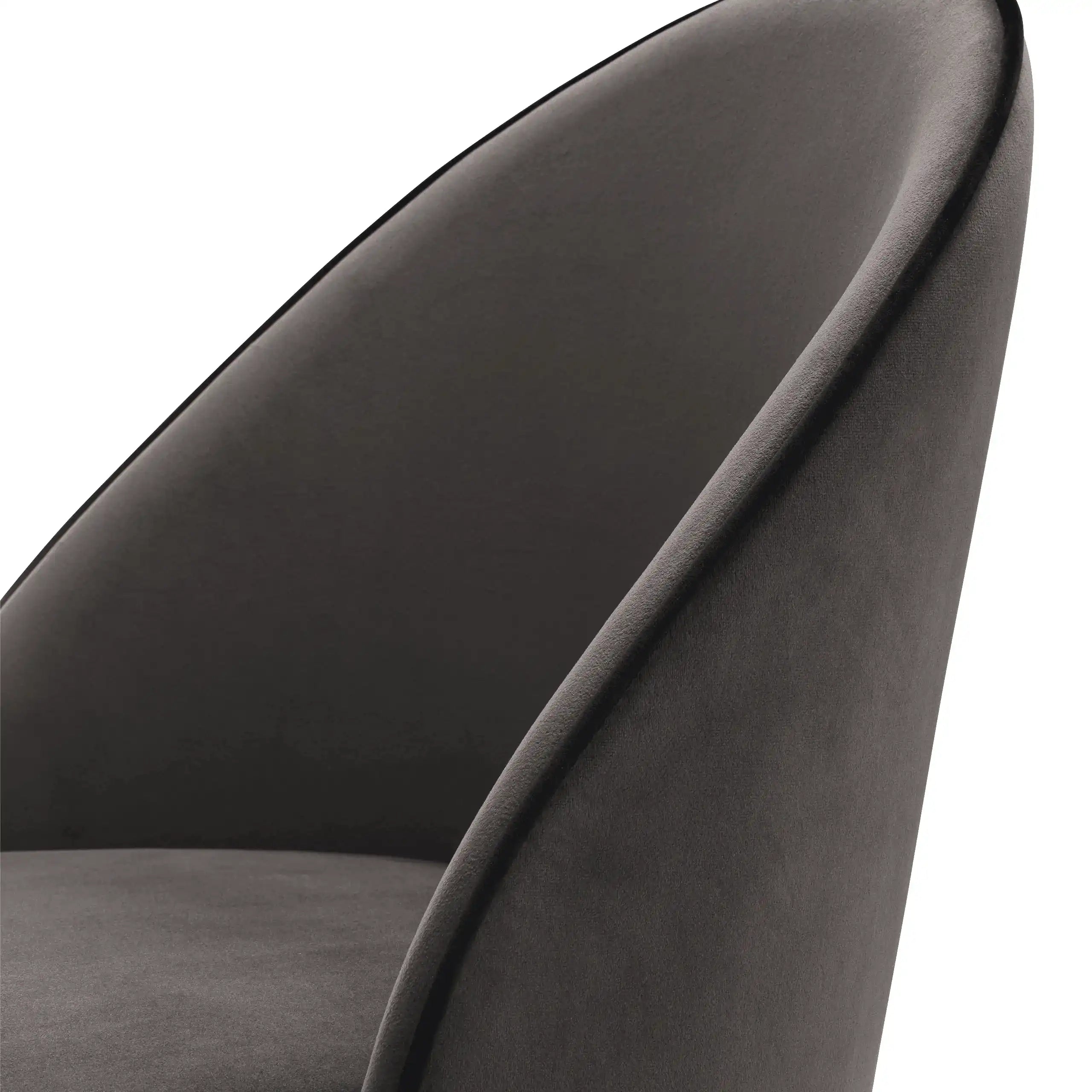 2er Set Cooper Esszimmerstuhl Samt Beine in Schwarz und Messing-Finish - HomeDesign Knaus