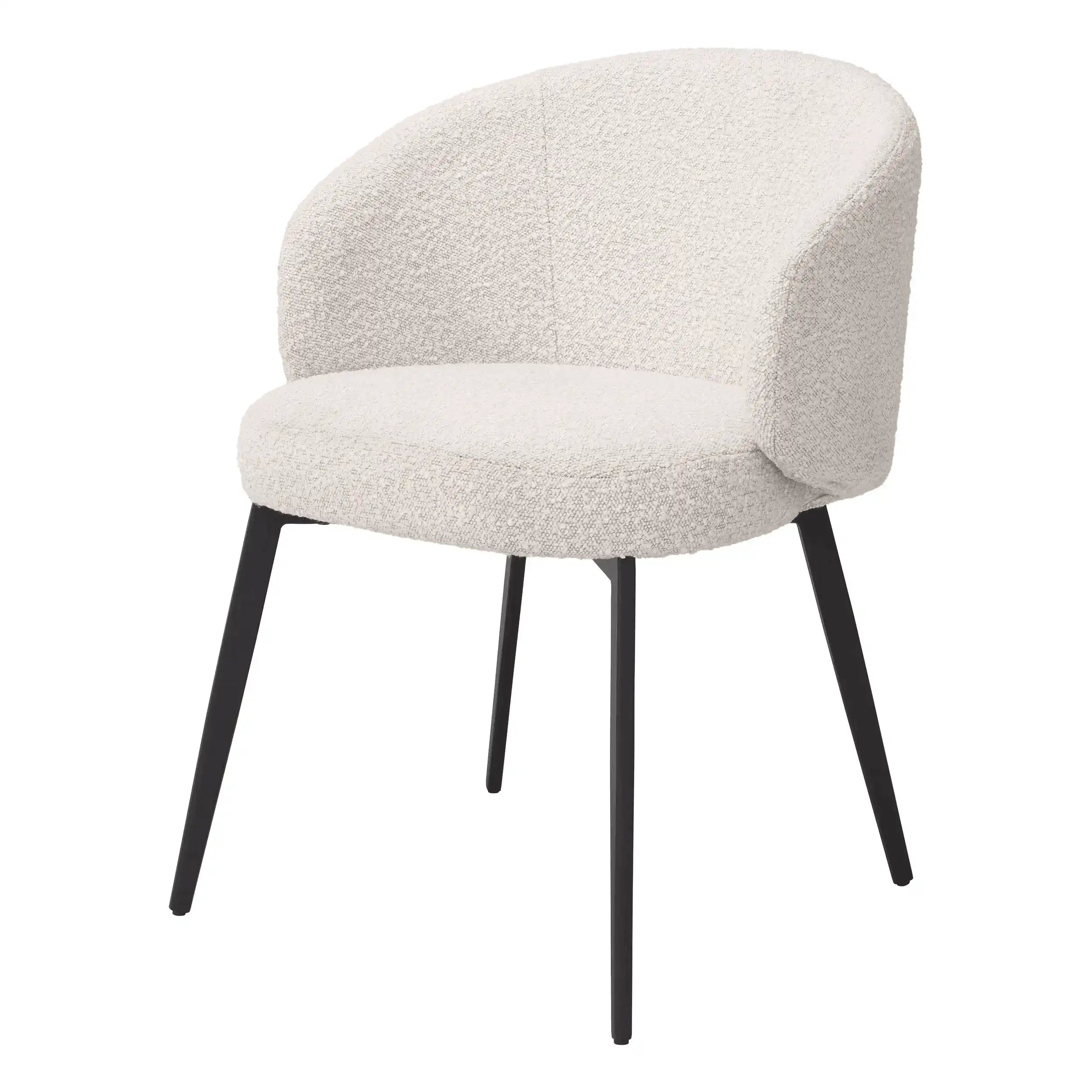 2er Set Designer Essizimmerstühle Sessel Beine mit schwarzem Finish - HomeDesign Knaus