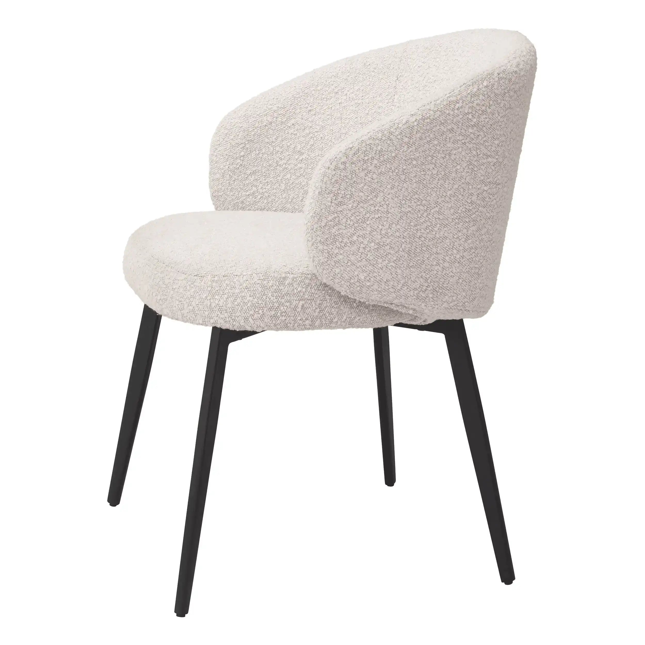 2er Set Designer Essizimmerstühle Sessel Beine mit schwarzem Finish - HomeDesign Knaus