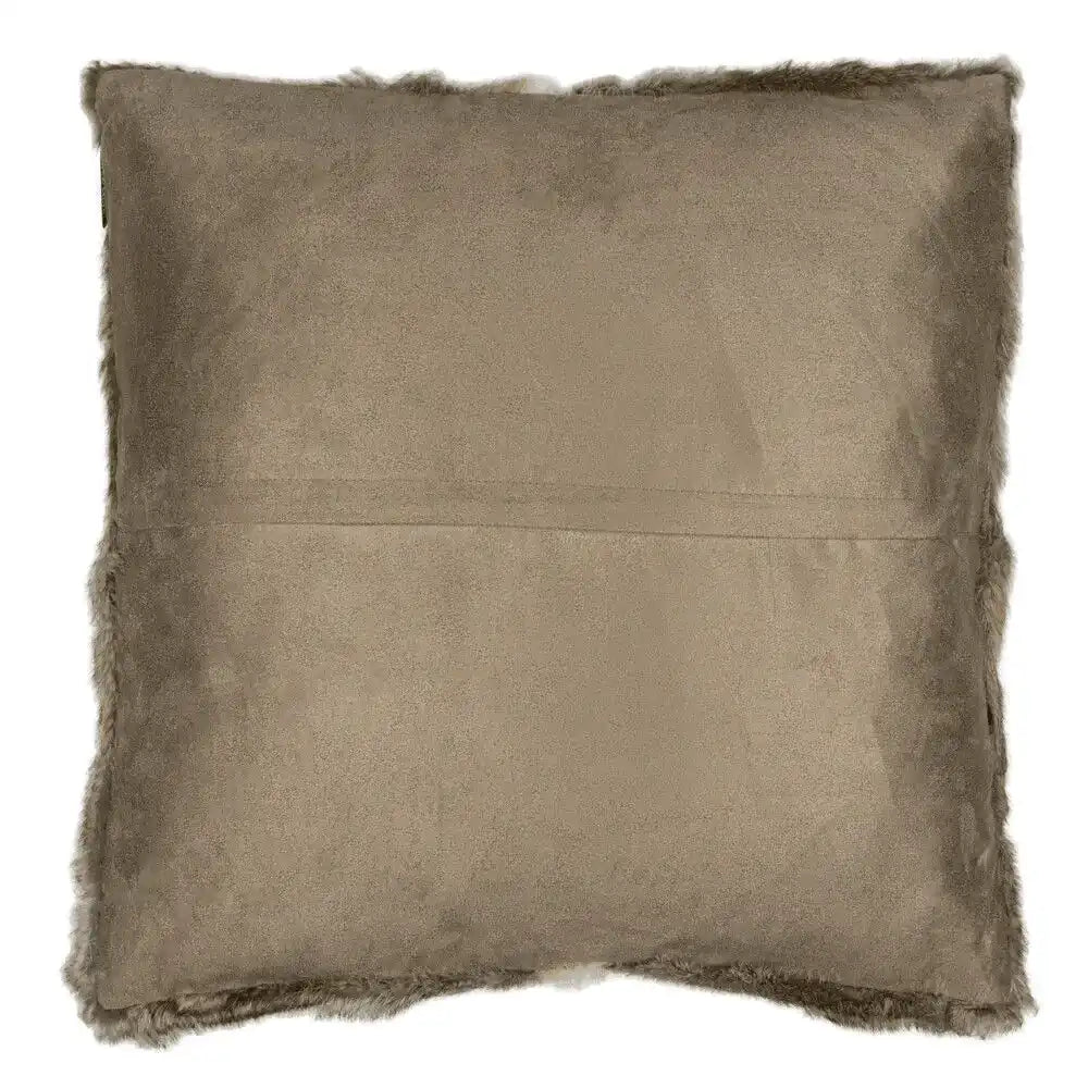 2er Set Echtes Fell Kissen Kaninchen braun 50x50cm - HomeDesign Knaus