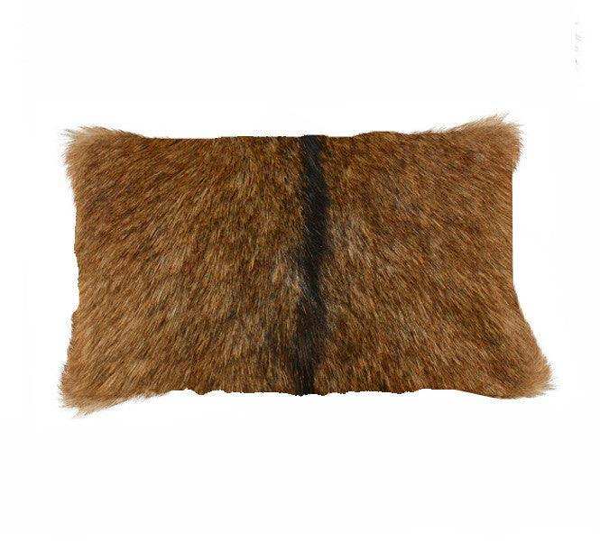 2er Set Echtes Fell Kissen Ziege natur 30x50cm - HomeDesign Knaus