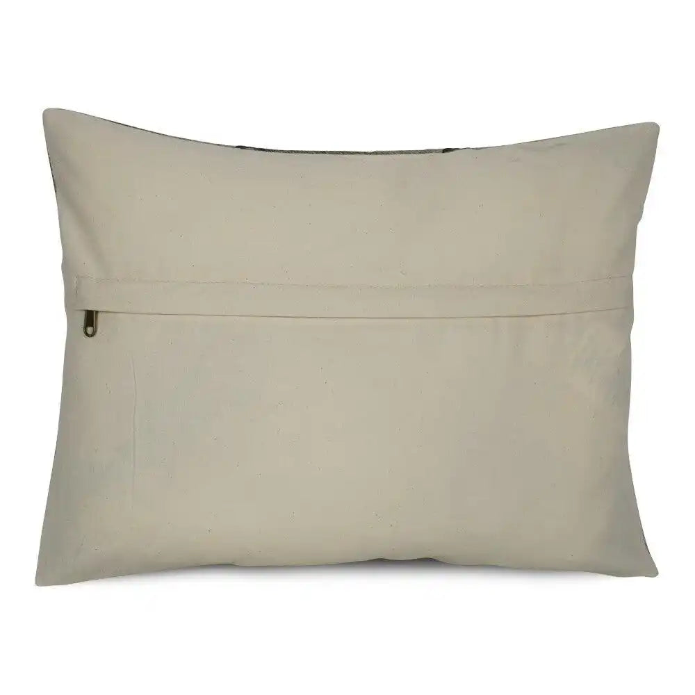 2er Set Echtes Kissen mit Steppstich Fell Kissen Kuhfell grau 35x45cm - HomeDesign Knaus