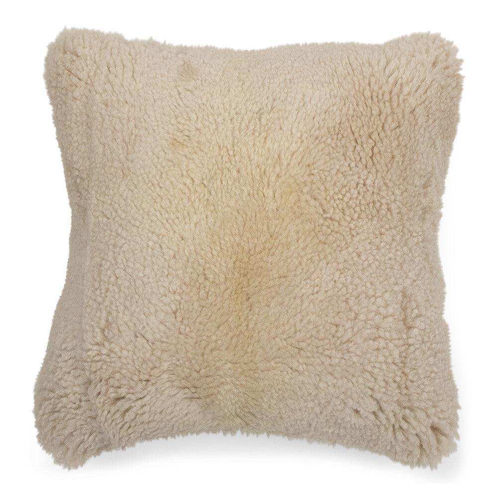 2er Set Echtfell Kissen Neuseeland Schaf Fell natur 40x40cm - HomeDesign Knaus