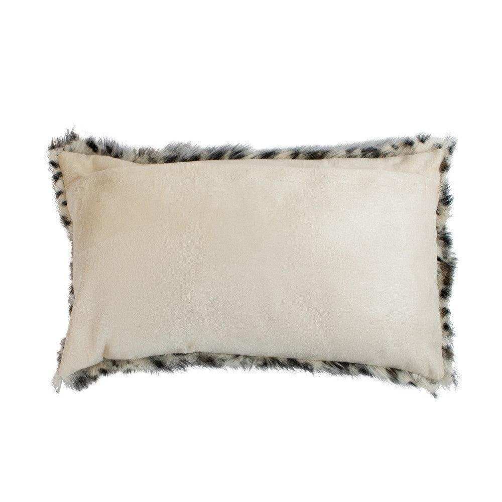 2er Set Echtfell Kissen Ziege Leopard braun 30x50cm - HomeDesign Knaus