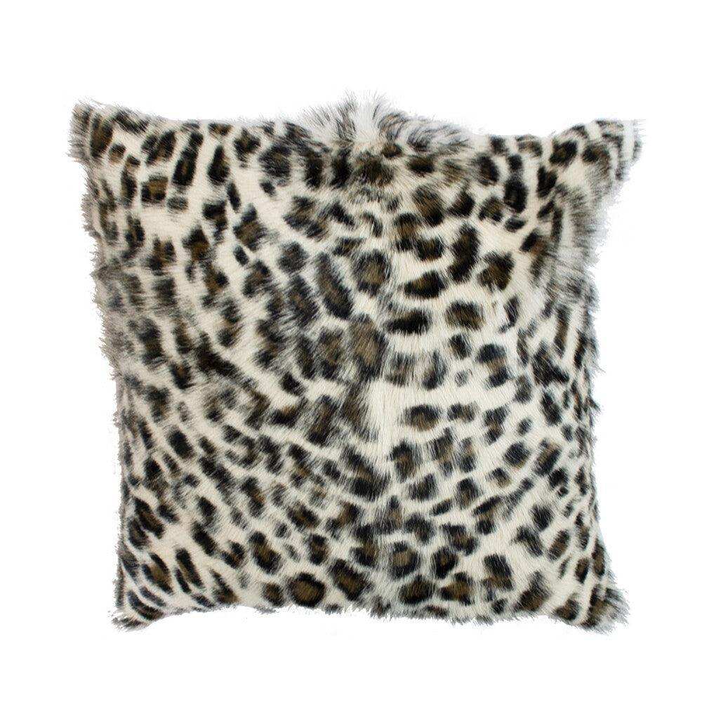 2er Set Echtfell Kissen Ziege Leopard braun 40x40cm - HomeDesign Knaus