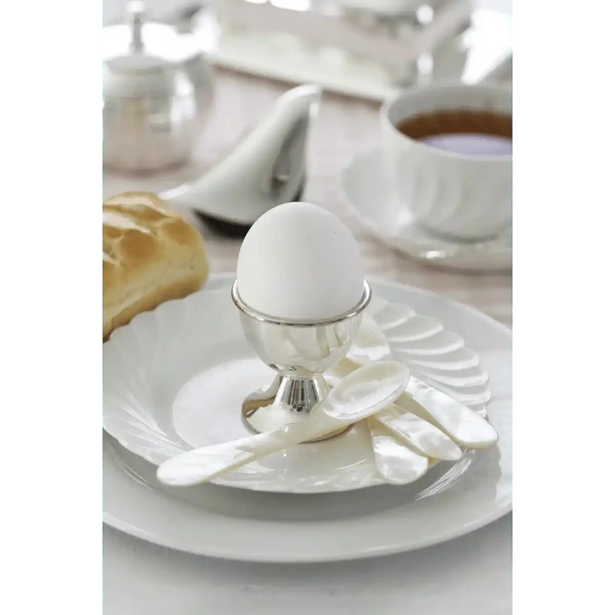 2er-Set Eierbecher Classo klassische schwerversilbert Handgemacht - HomeDesign Knaus