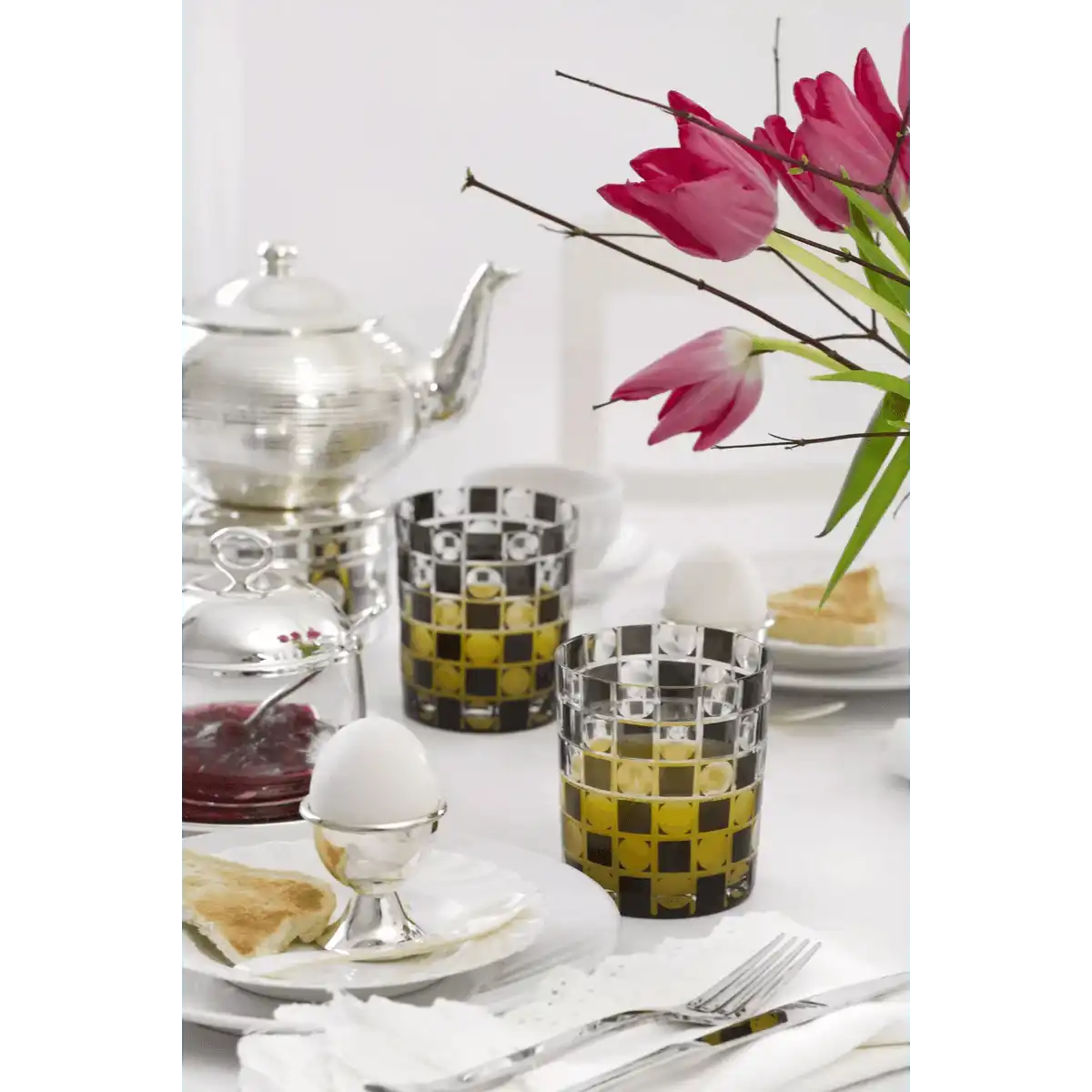 2er-Set Eierbecher Classo klassische schwerversilbert Handgemacht - HomeDesign Knaus