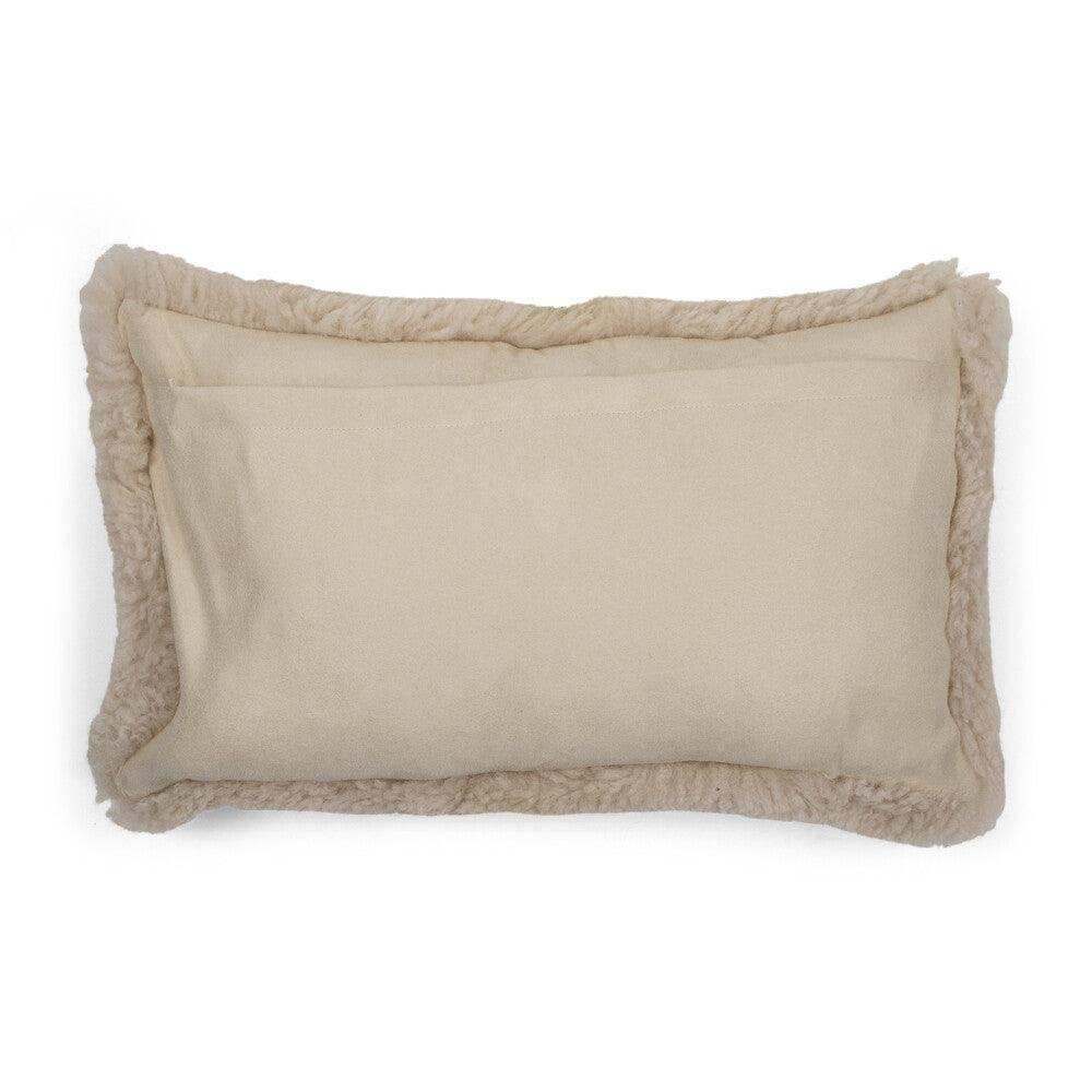 2er Set Fell Echtfell Kissen Neuseeland Zierkissen Schaf 30x50cm - HomeDesign Knaus