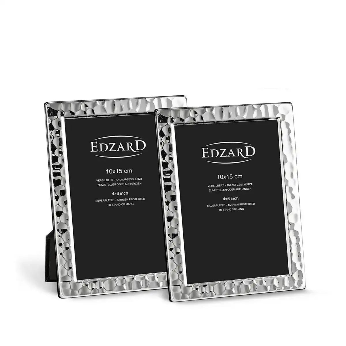 2er Set Fotorahmen Pavia Hangemacht Chrom gehämmert - HomeDesign Knaus