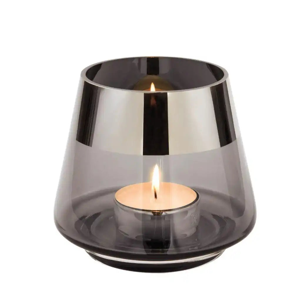 2er Set Jona Teelichthalter mit Platinrand - HomeDesign Knaus
