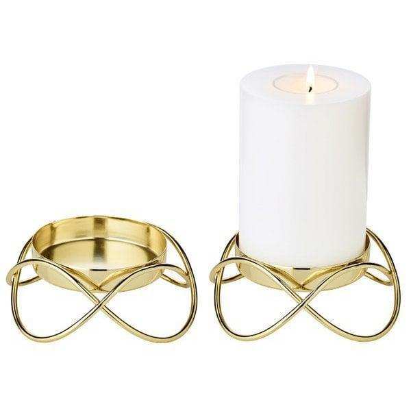 2er Set Kerzenhalter Bastia in gold H 4,5 cm - HomeDesign Knaus