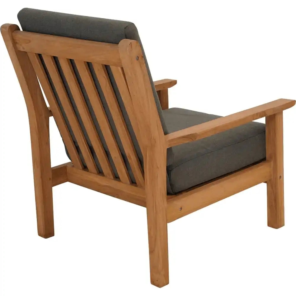 2er Set Loungesessel Teak inkl. Kissen Gartensessel Relaxsessel - HomeDesign Knaus