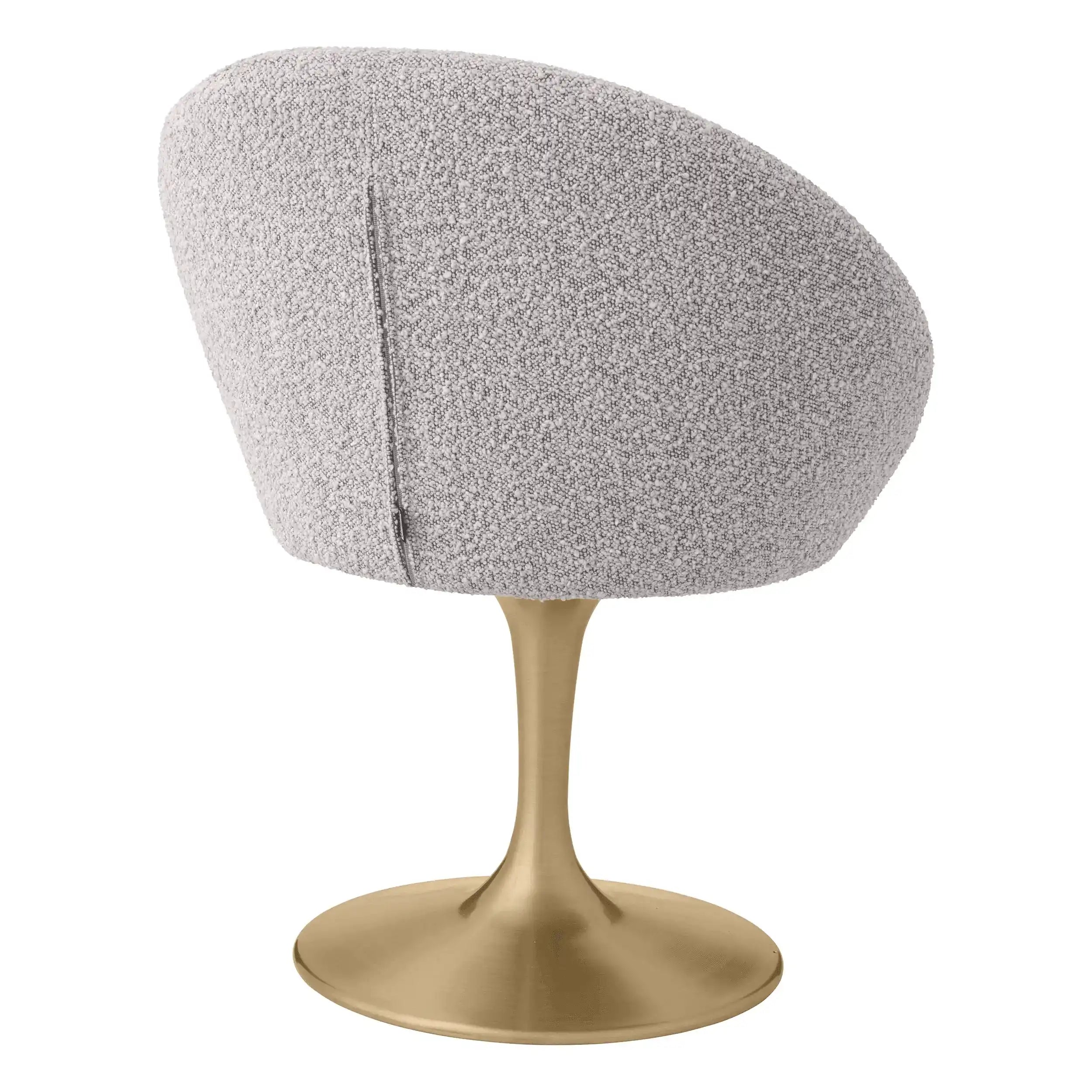 2er Set Oneill Esszimmerstuhl Sessel Polyester Drehfuß mit gebürstetem Messingfinish - HomeDesign Knaus