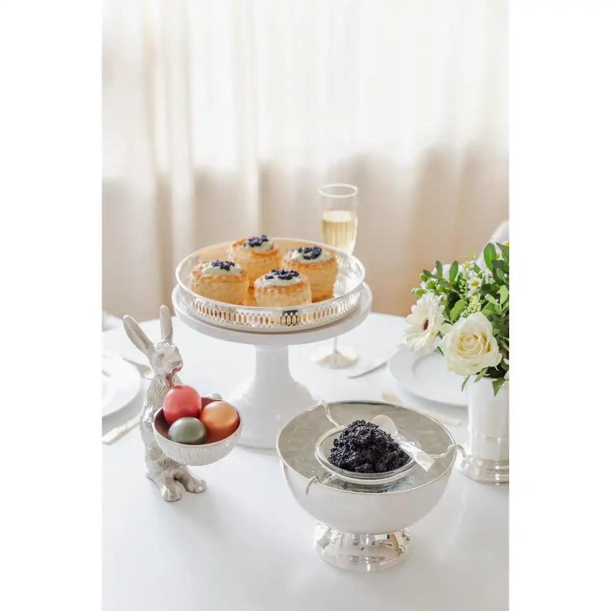 2er Set Perlmuttlöffel Kaviarlöffel Eierlöffel, gerade Ecken, Länge 11 cm - HomeDesign Knaus