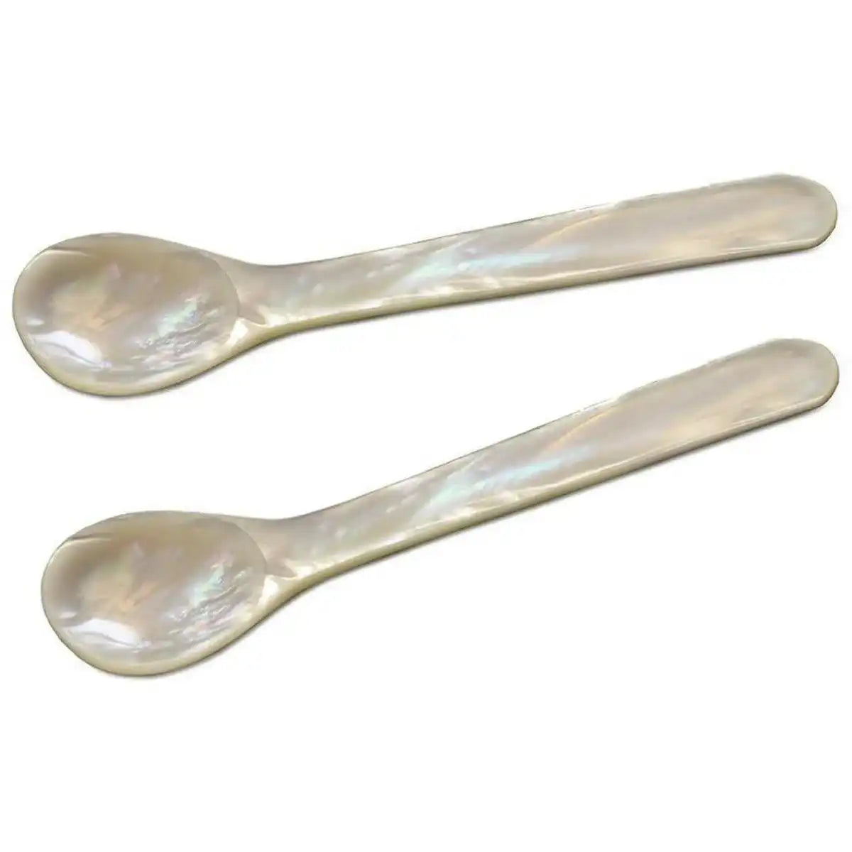 2er Set Perlmuttlöffel Kaviarlöffel Eierlöffel See-perlmutt Premium - HomeDesign Knaus