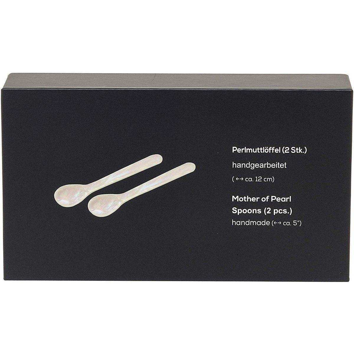 2er Set Perlmuttlöffel Kaviarlöffel Eierlöffel See-perlmutt Premium - HomeDesign Knaus