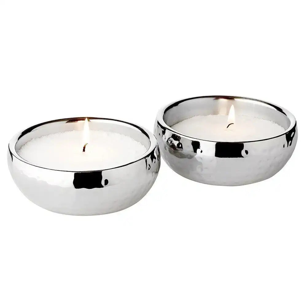2er Set Schale Pluto Edelstahl hochglanzpoliert gehämmert 12 cm - HomeDesign Knaus