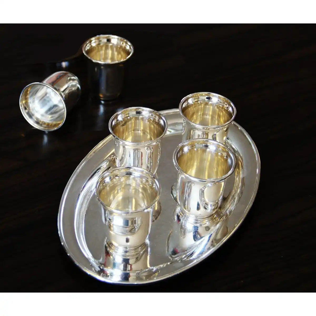 2er-Set Schnapsbecher Cuno schwerversilbert Schnapsglas - HomeDesign Knaus