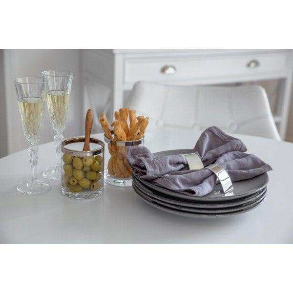 2er Set Serviettenringe Volute edel versilbert - HomeDesign Knaus