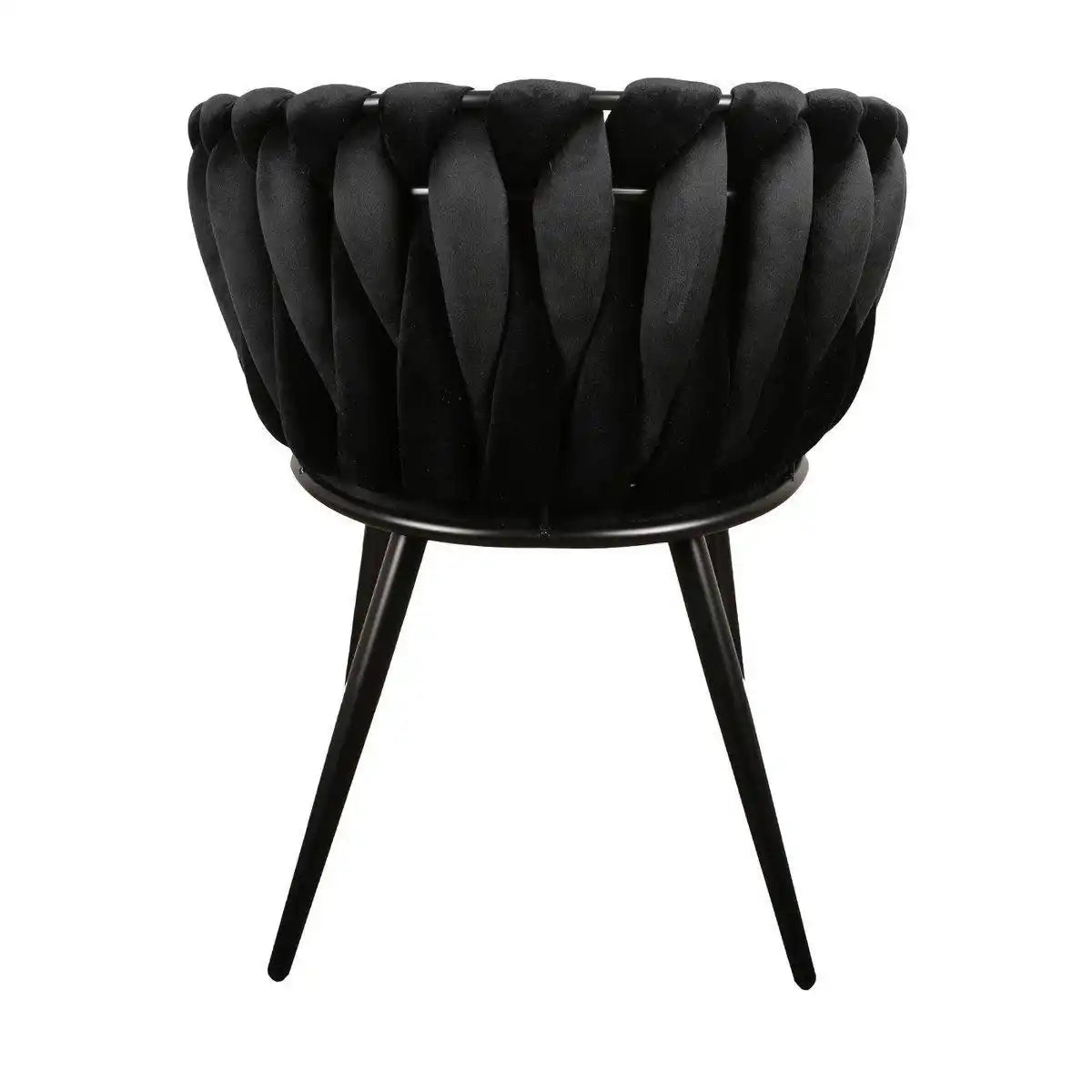 2er-Set Wave Samt Stuhl Esszimmerstuhl Sessel Schwarz - HomeDesign Knaus