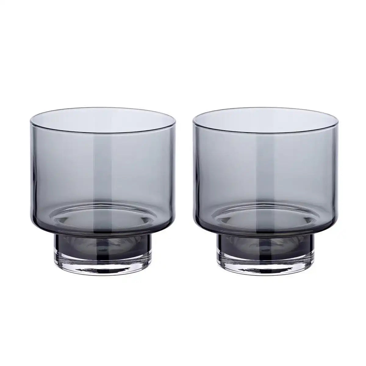2er Set Windlicht Marla Kerzenständer mundgeblasenes Glas 11 cm - HomeDesign Knaus