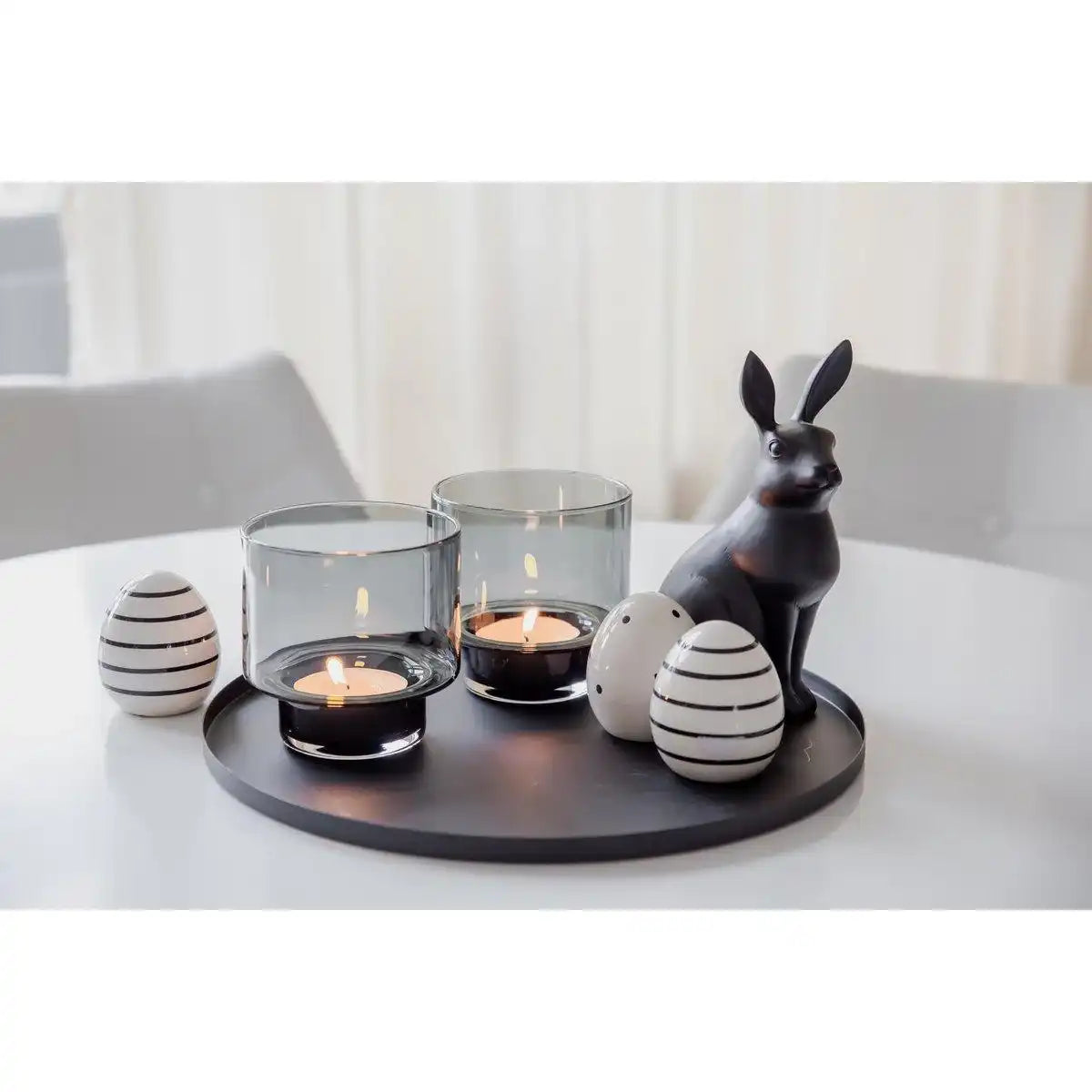 2er Set Windlicht Marla Kerzenständer mundgeblasenes Glas 11 cm - HomeDesign Knaus
