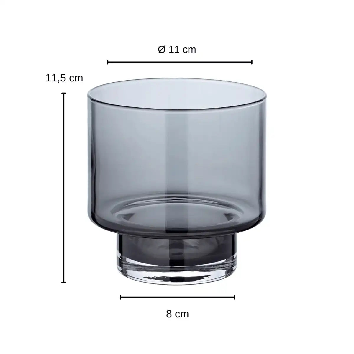 2er Set Windlicht Marla Kerzenständer mundgeblasenes Glas 11 cm - HomeDesign Knaus