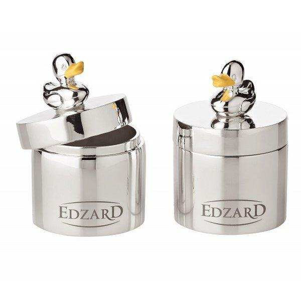 2er Set Zahndosen Schmuckdosen Ente edel versilbert - HomeDesign Knaus
