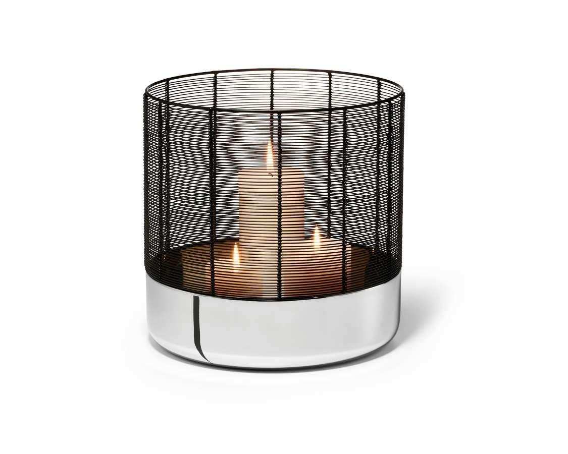 3D Windlicht Kerzenlicht Nickel hochglanzpoliert Stahldraht Handarbeit - HomeDesign Knaus