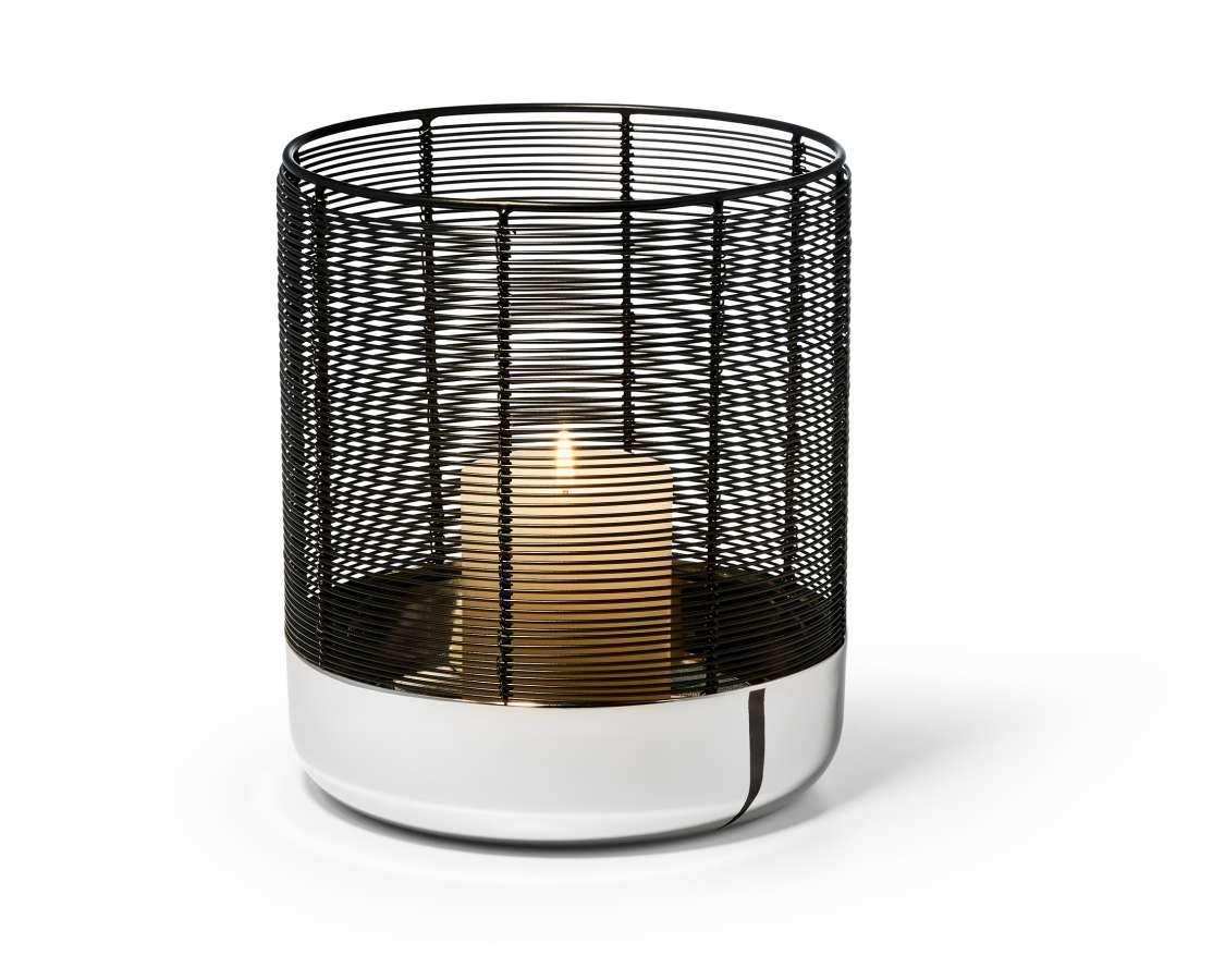 3D Windlicht Kerzenlicht Nickel hochglanzpoliert Stahldraht Handarbeit - HomeDesign Knaus