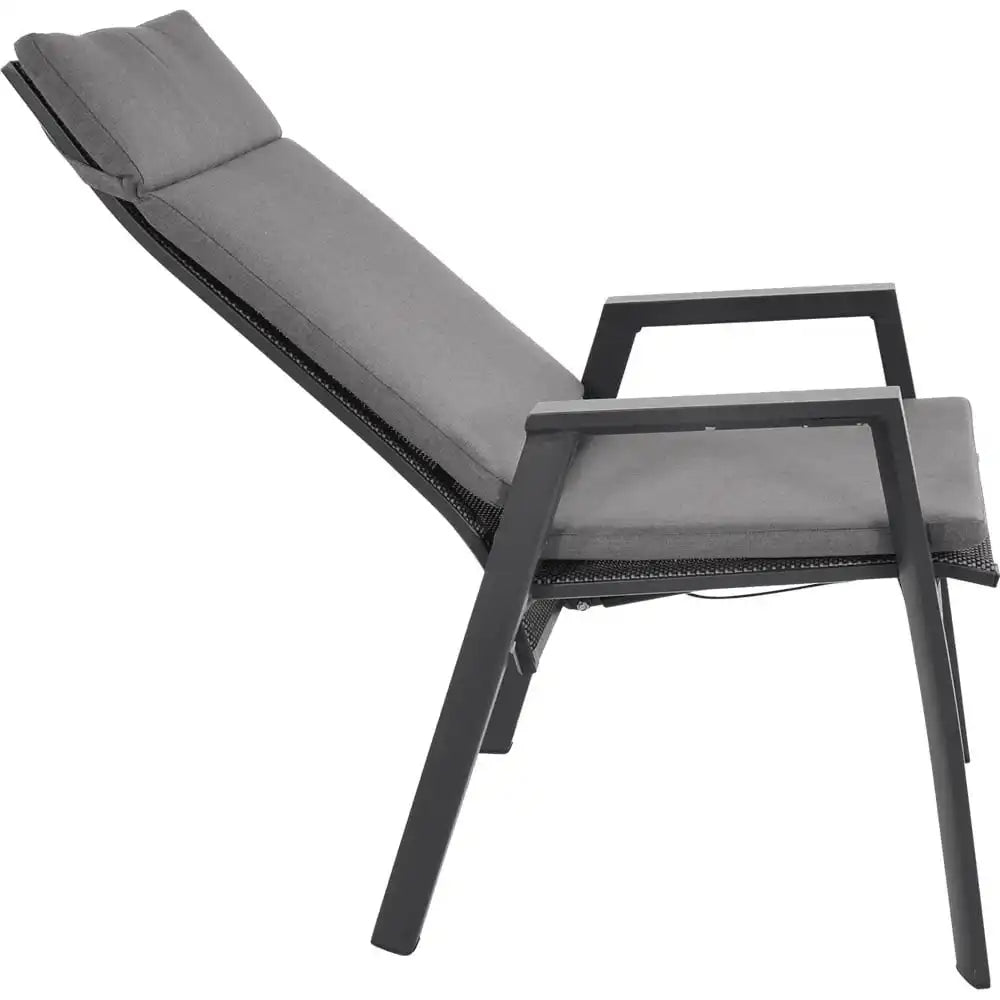 4er Gartenstuhl Hochlehner Amir Negro Rückenlehne verstellbar - HomeDesign Knaus