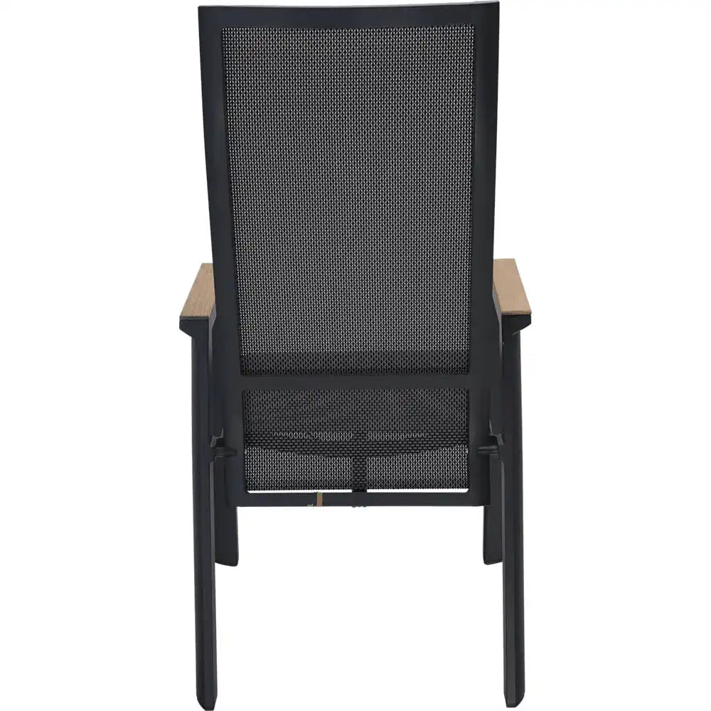 4er Gartenstuhl Hochlehner Amir Teak Negro verstellbar - HomeDesign Knaus